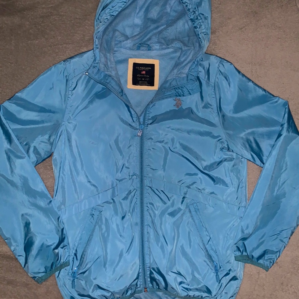 Blue polo windbreaker